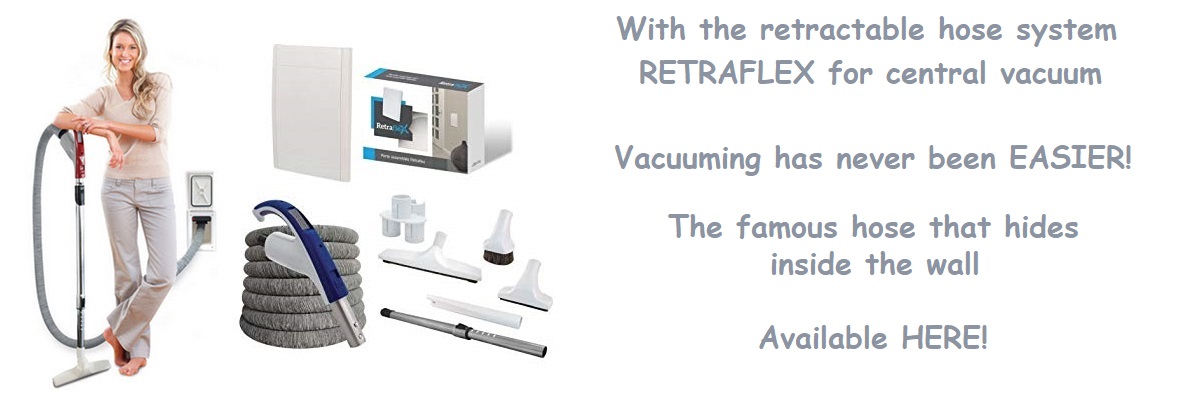 retractable hose system central vacuum retraflex